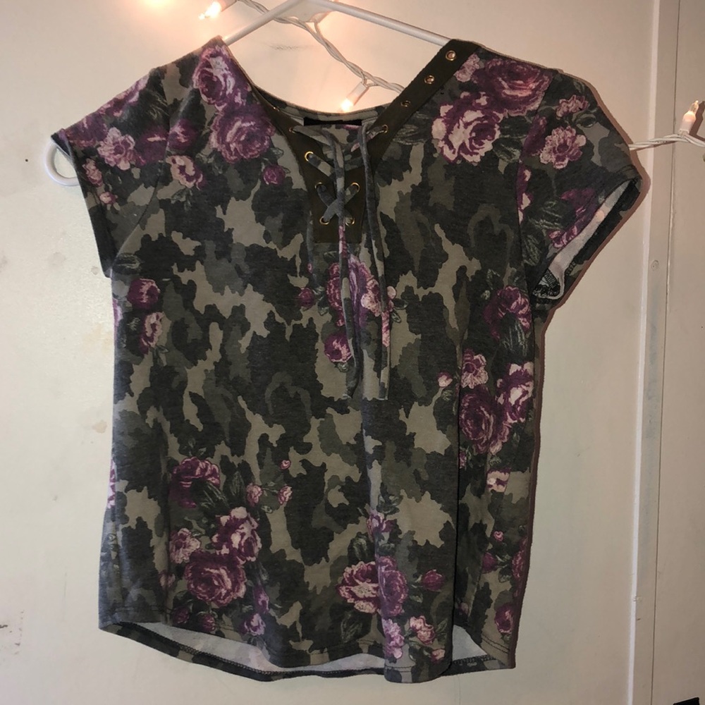 Camo flower shirt